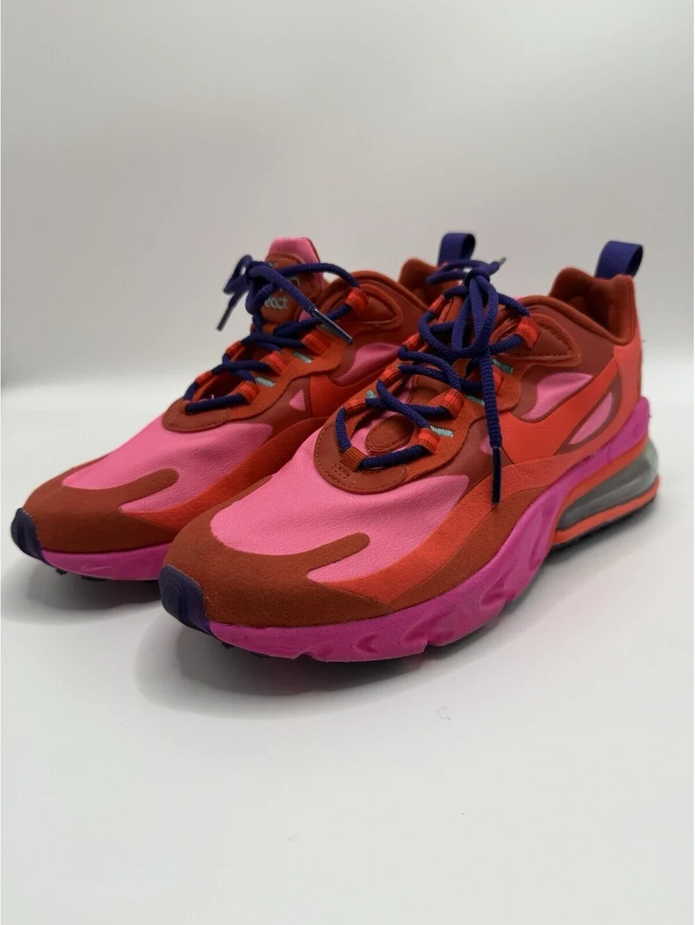 Nike Air Max 270 React Sneakers Women’s Size 6 Pink Purple NWOB